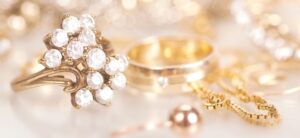 selection of gold jewellery