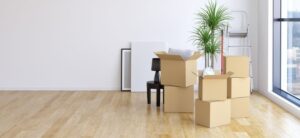 stack of boxes ready for moving home