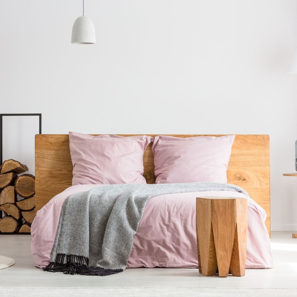 bright and colourful bedroom area