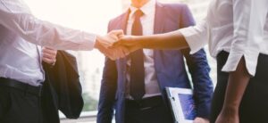 business people shaking hands