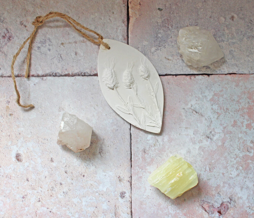 The Foxglove Tree Botanical Cast of a Lavender Plant Surrounded by crystals