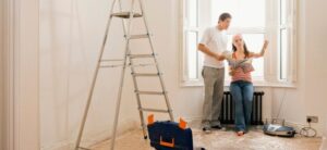 couple planning home improvements within their home