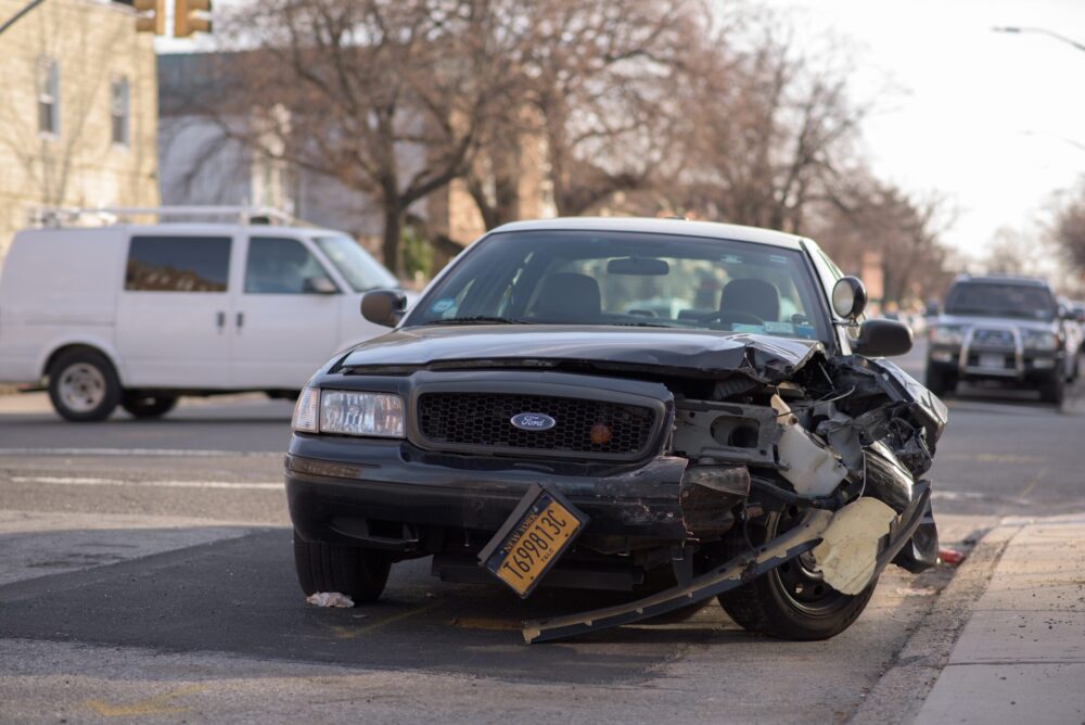 Car that has been in a crash