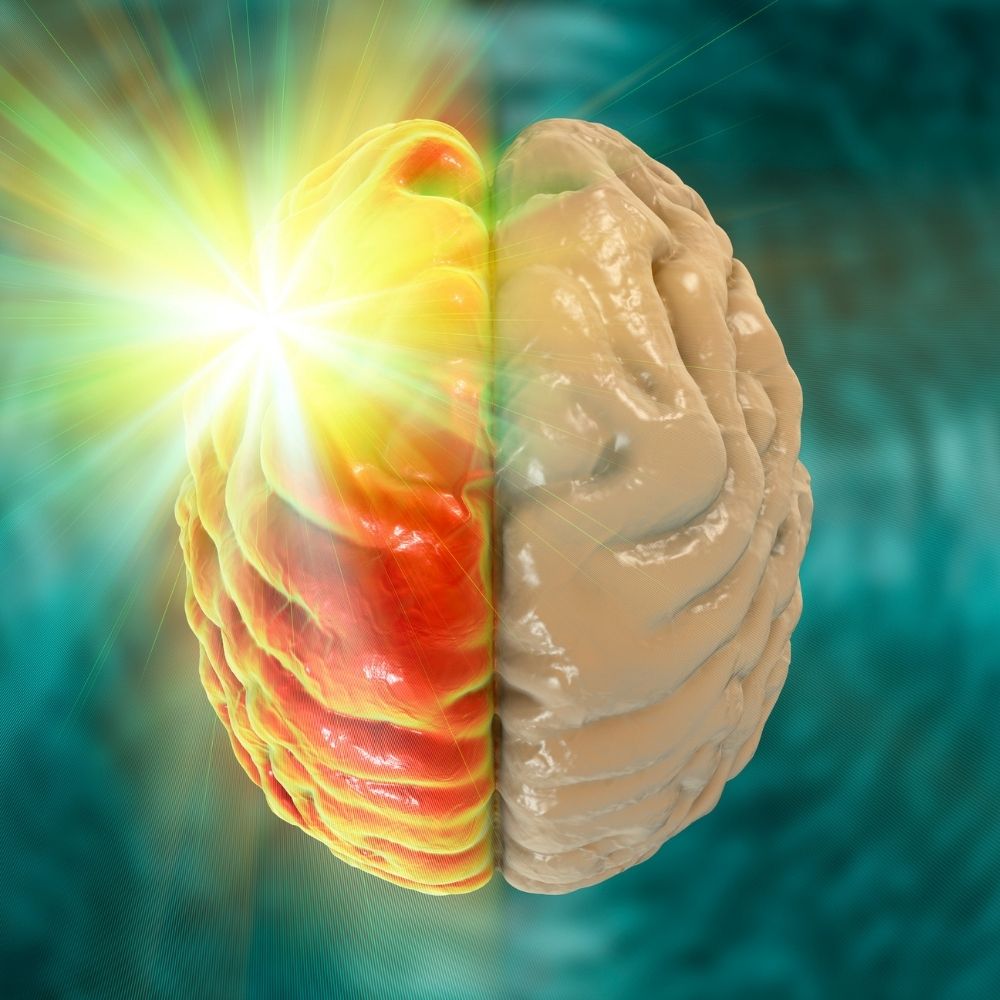 migraine concept computer image