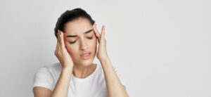 woman suffering from a migraine