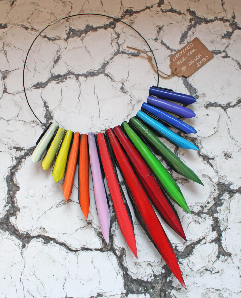 Laura Zabo Glamour Necklace - a Colourful necklace made from inner tubes