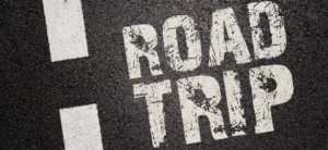 Words Road Trip on asphalt