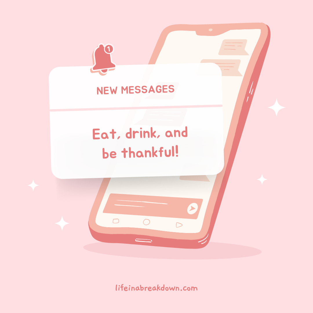 eat drink and be thankful