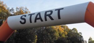 inflatable start sign