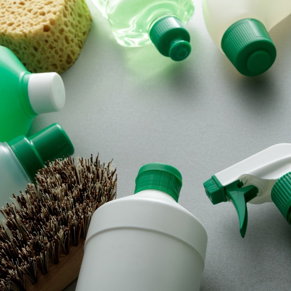selection of green cleaning products