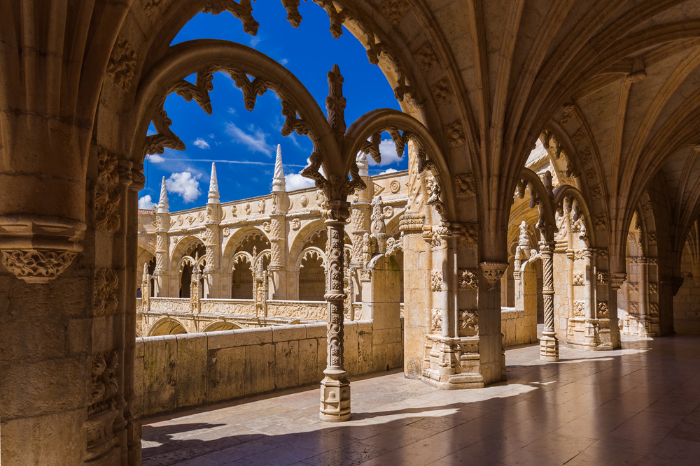 The Jeronimos Monastery - Lisbon Portugal - architecture background