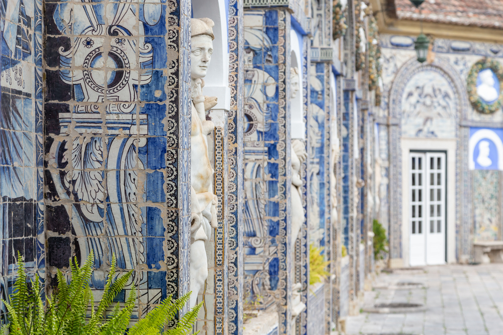 Palacio dos Marqueses da Fronteira in cloud day, Lisbon, Portugal
