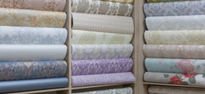 wall paper samples in a shop