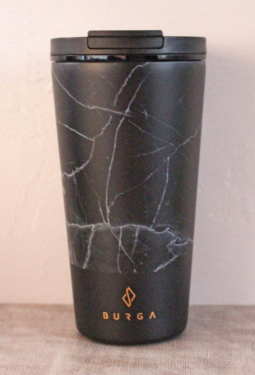 BURGA Dark Mode - Black Marble Travel Mug