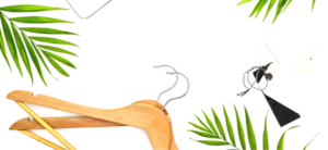 coat hangers earrings and leaves