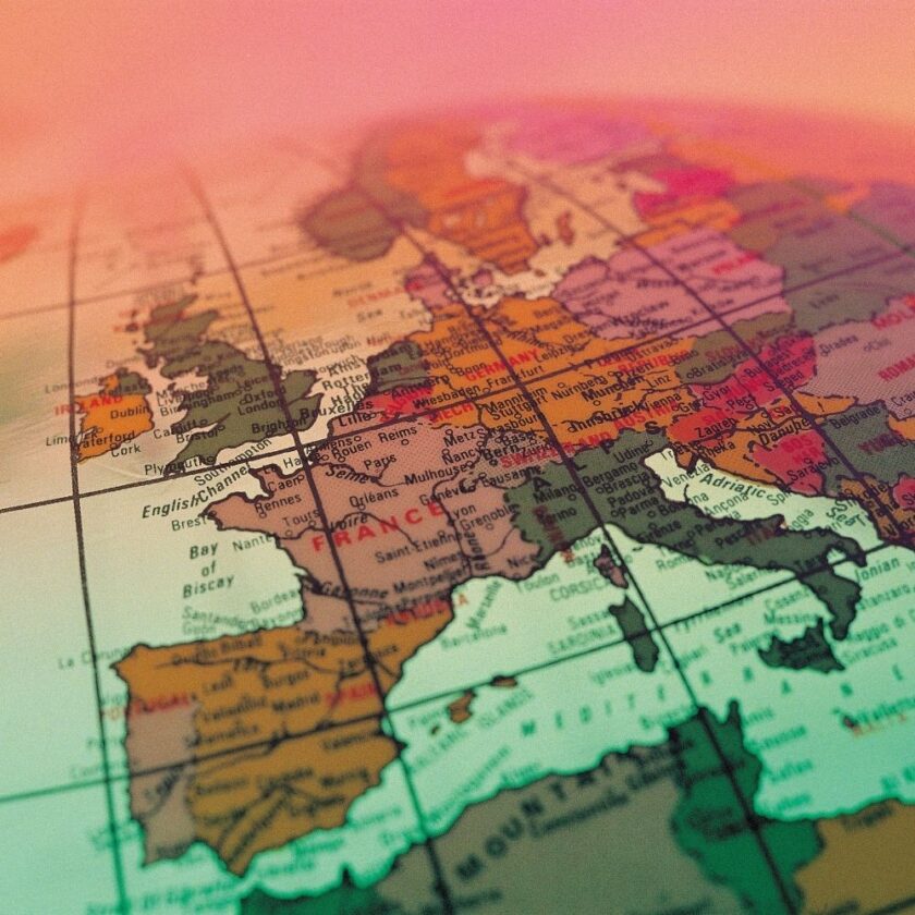 Europe portion of the map
