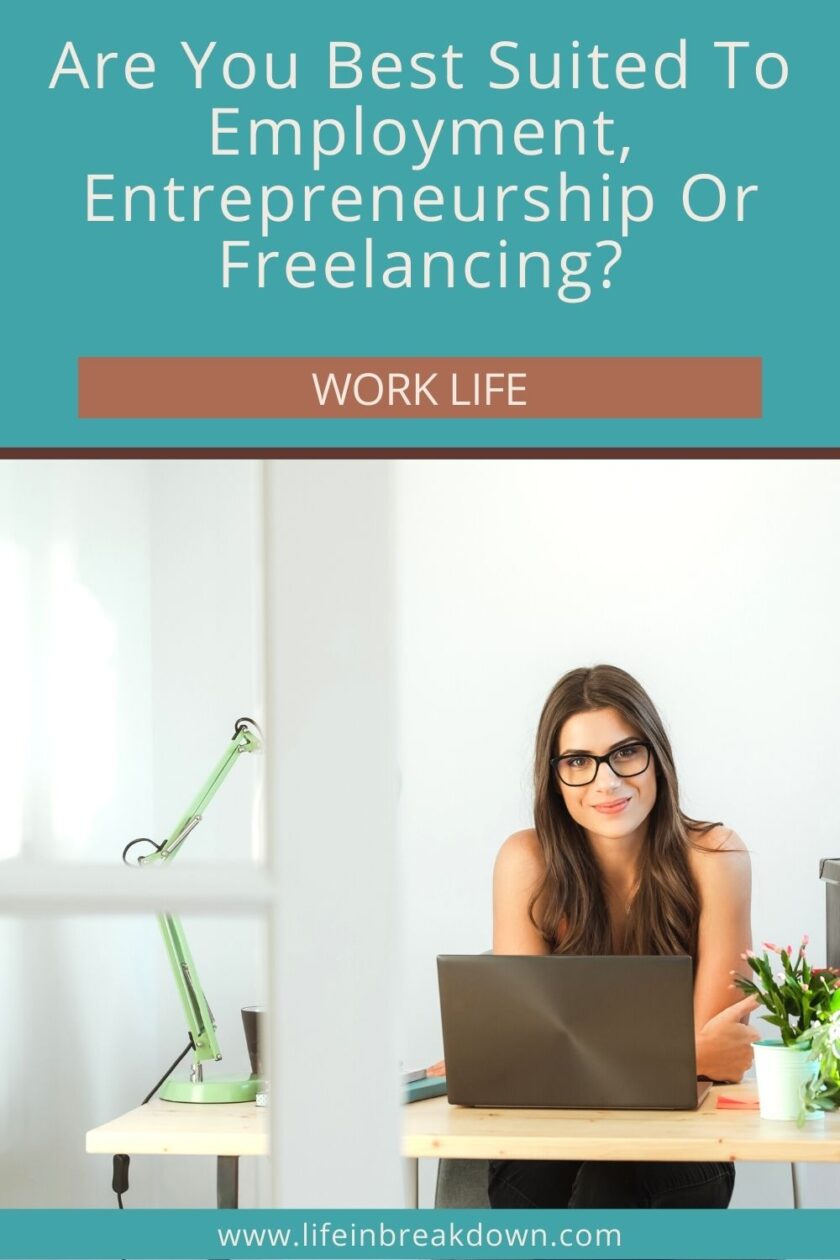 Are you wondering what sort of job you should look for if you should go it alone or get a job with a company? This post might help.