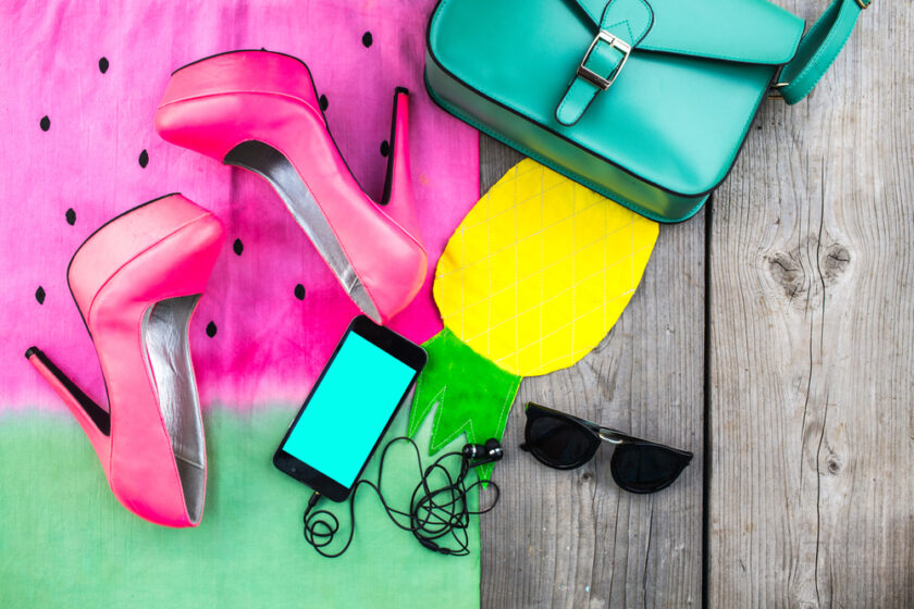 Bright bold colours of fashion