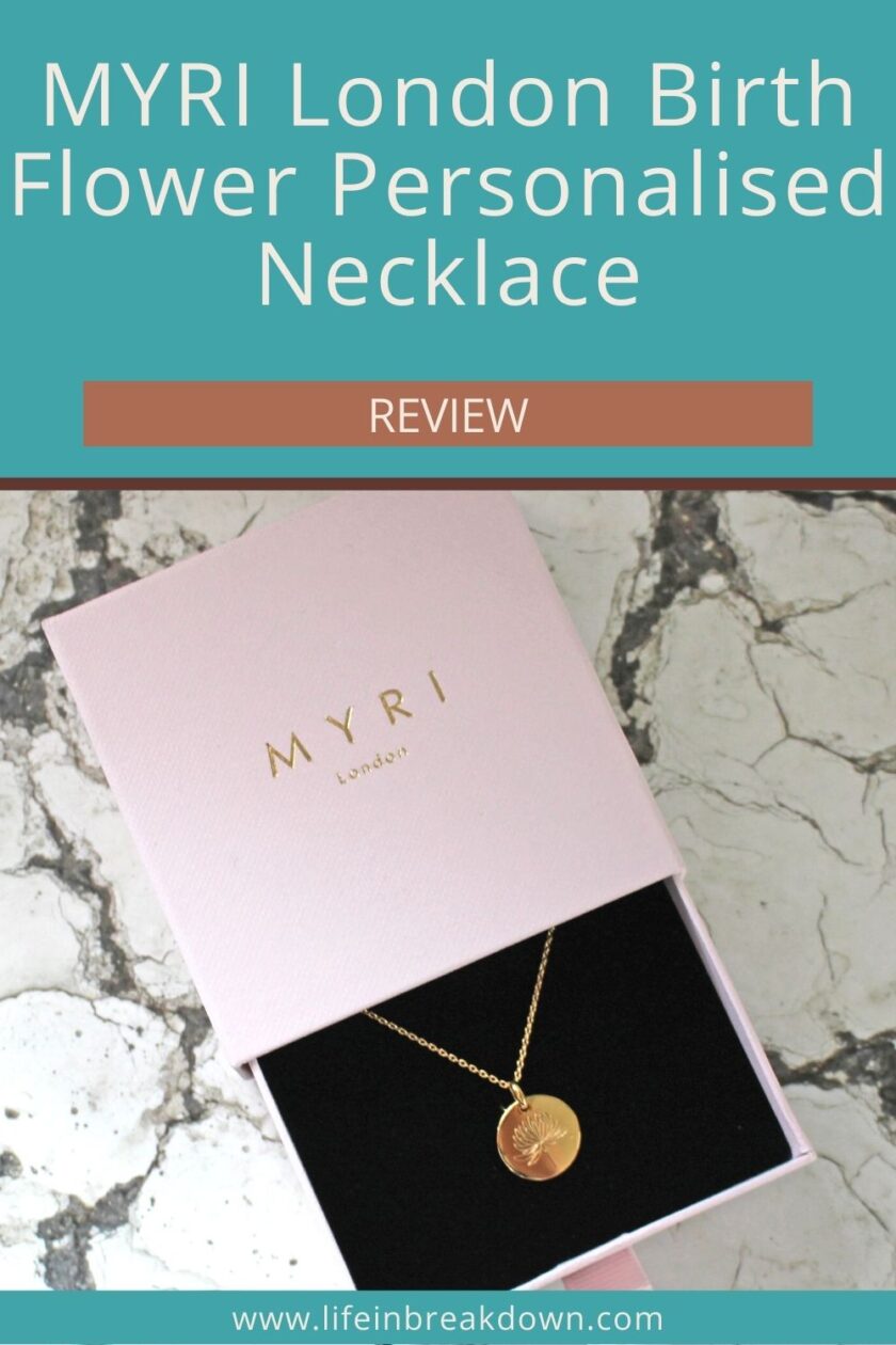 MYRI London Birth Flower Personalised Necklace Review Find out more about the new brand MYRI London which specialises in personalised jewellery.