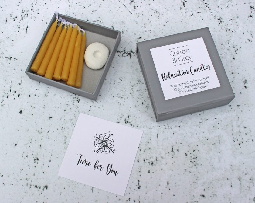 Cotton and Grey Relaxation Candles