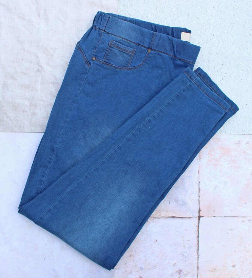 Yours For Good Curve Mid Blue Pull-On Bum Shaper Lola Jeggings