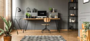 grey home office