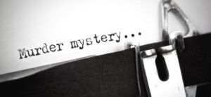 murder mystery written on a type writer