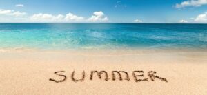 summer written in the sand