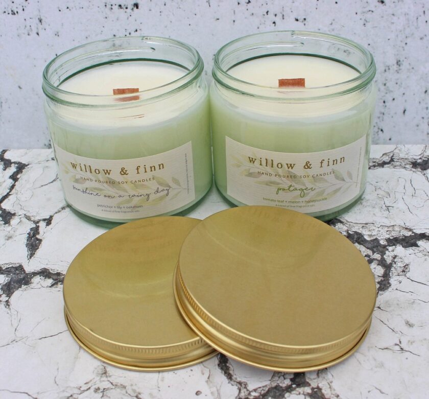 Willow and Finn wooden wick candles