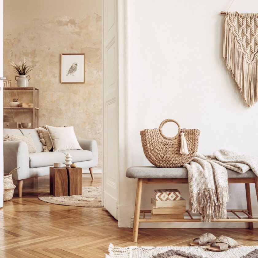 boho styled living room