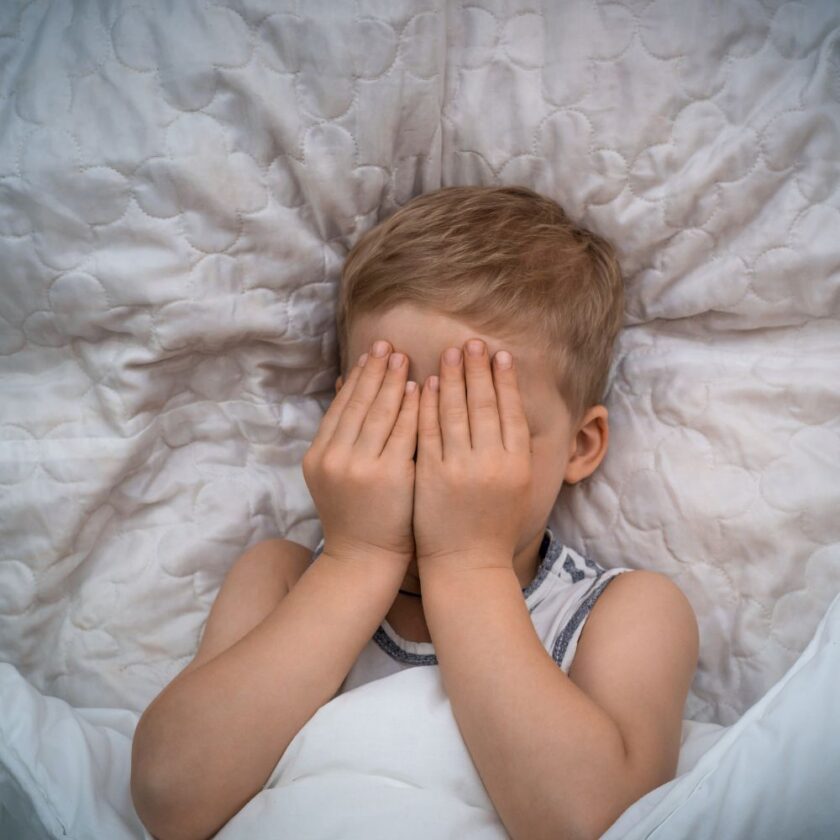 child having had bad dreams