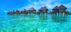 maldives huts in the ocean