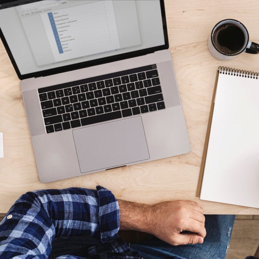 person studying at home