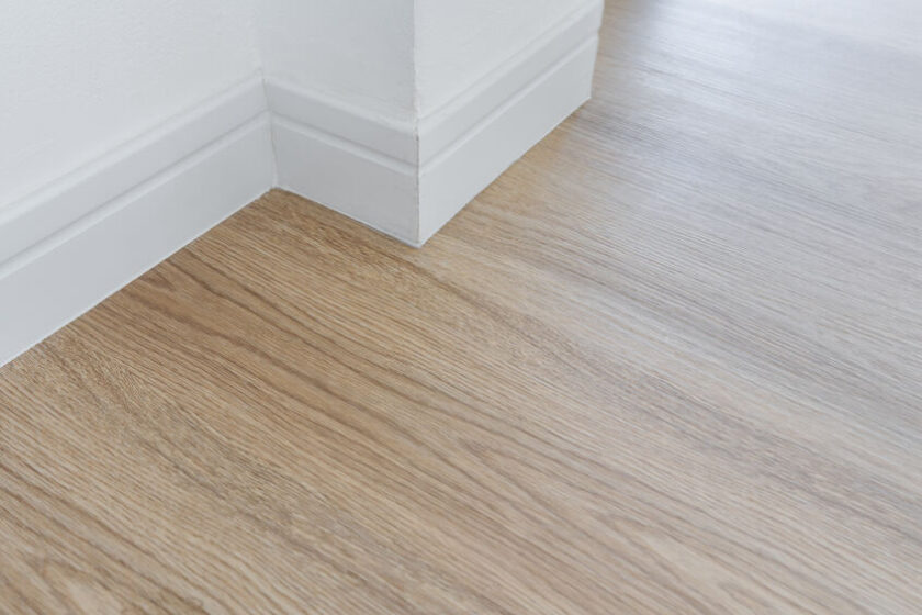 vinyl flooring placed near a white wall