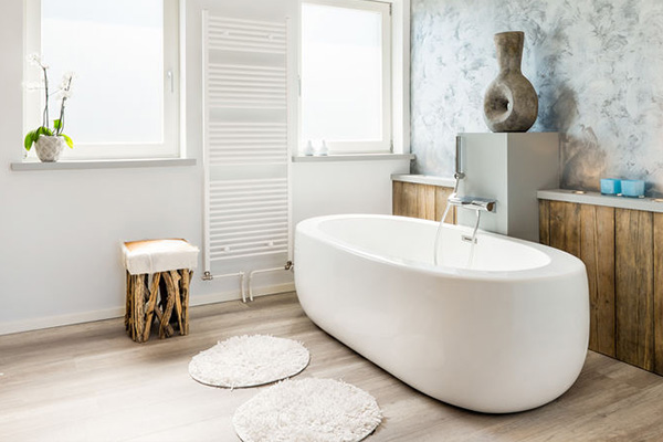 waterproof winyl flooring in a bathroom