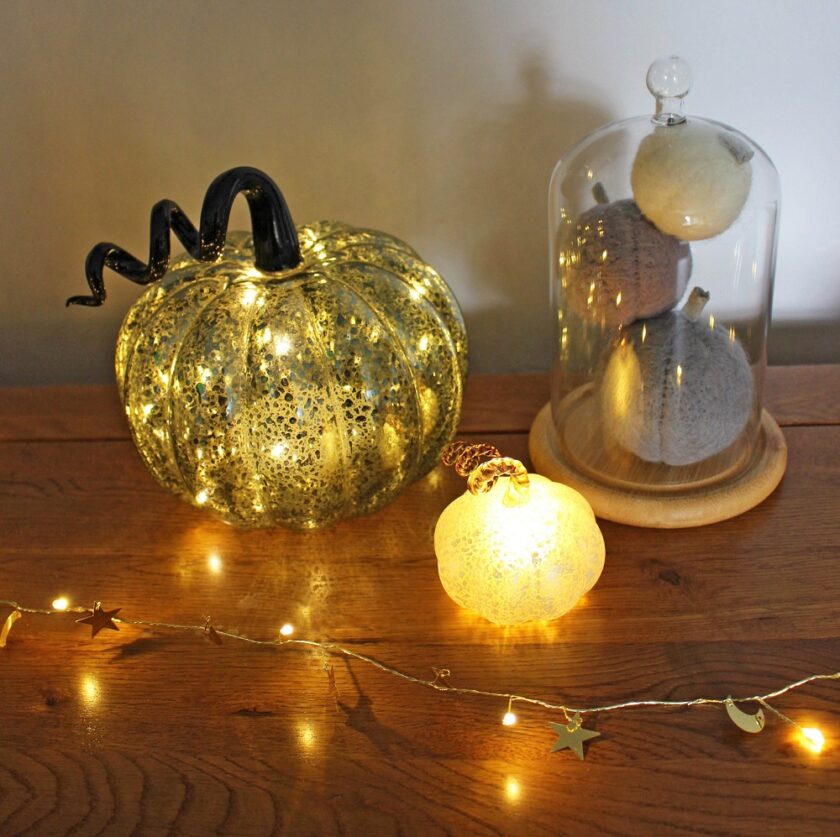 20 Moon & Star Micro Fairy Lights Pumpkin Lights and Bell Jar from Lights4Fun
