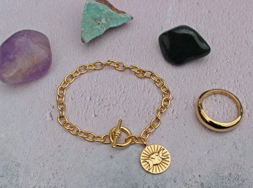 Daisy London ESTEE LALONDE GODDESS MEDALLION T BAR BRACELET