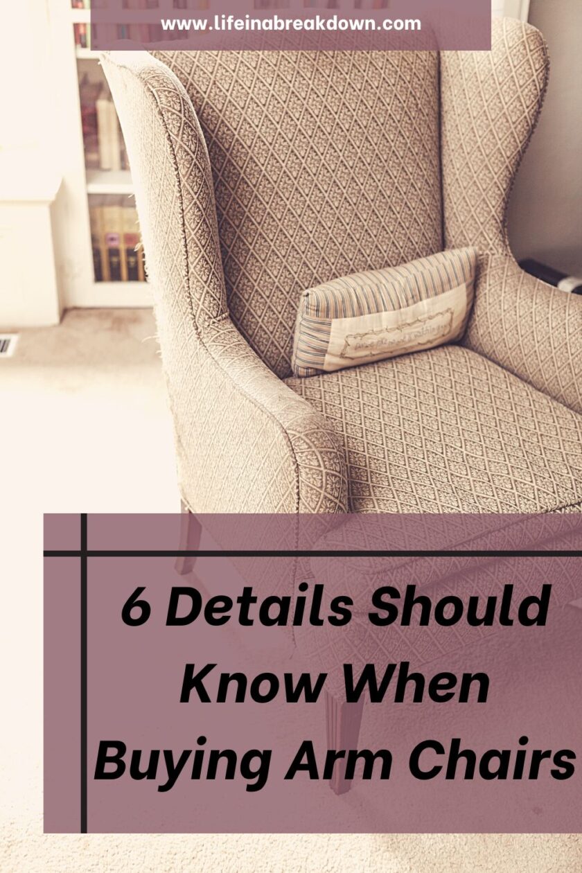 Are you looking to buy a new arm chair for your home? Then here are 6 things you should think about before you buy.