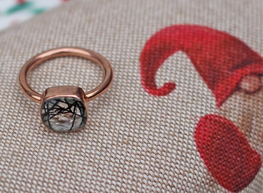 Lily Blanche Rutilated Quartz Cocktail Ring in Rose Gold