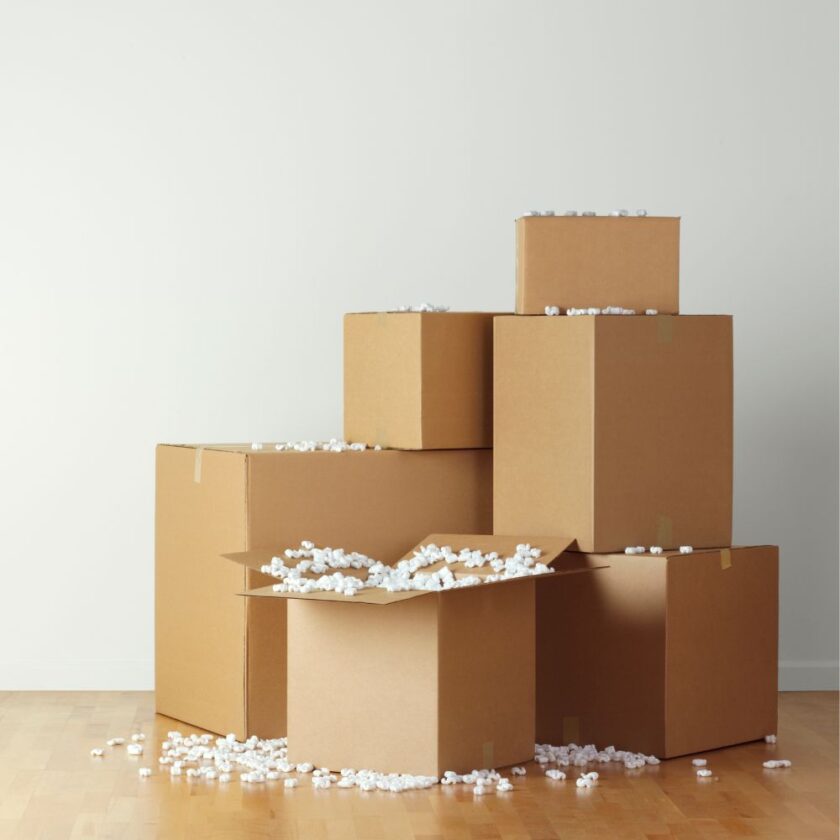 moving boxes all packed up ready for moving