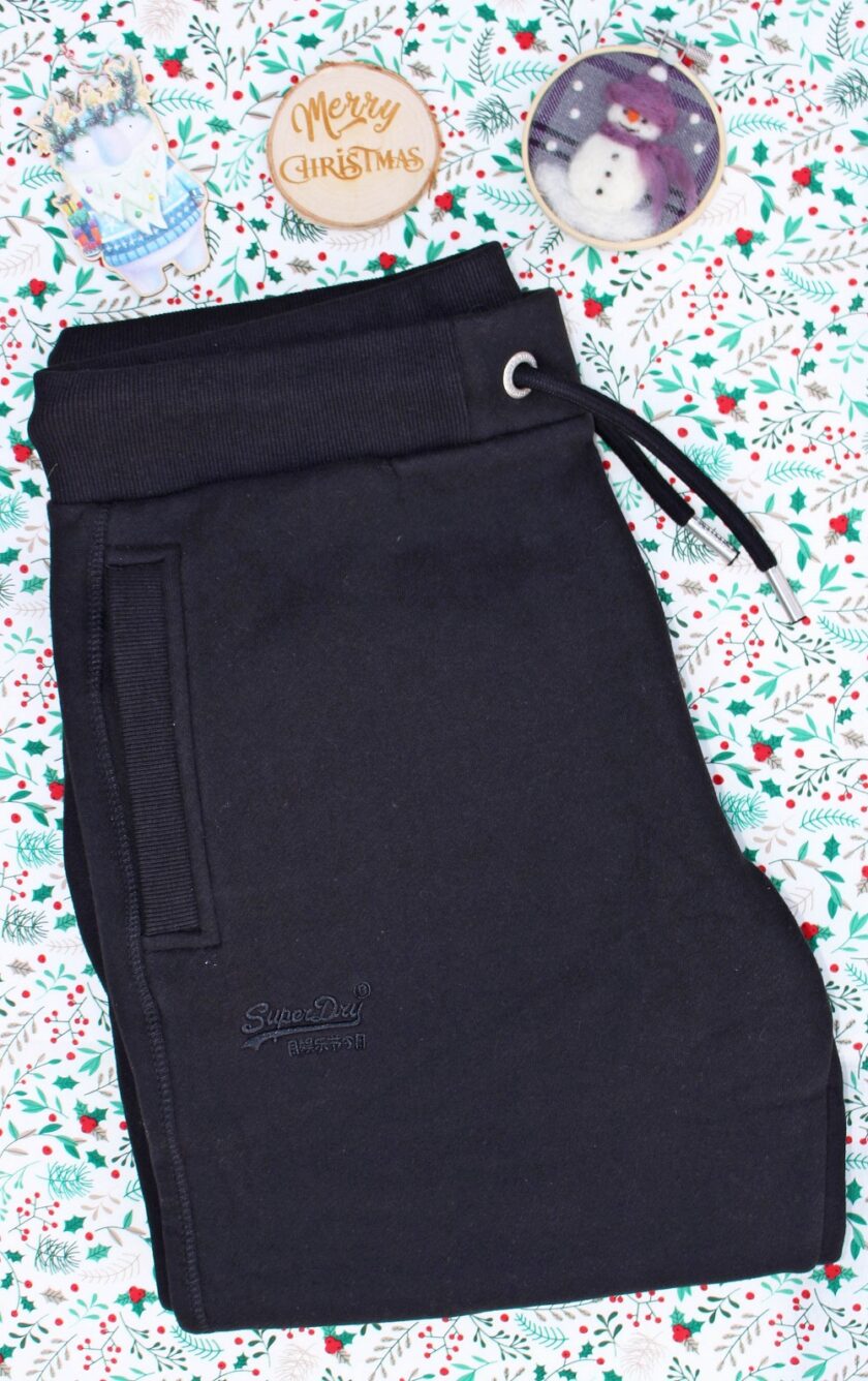 BadRhino SUPERDRY Big & Tall Black Vintage Joggers