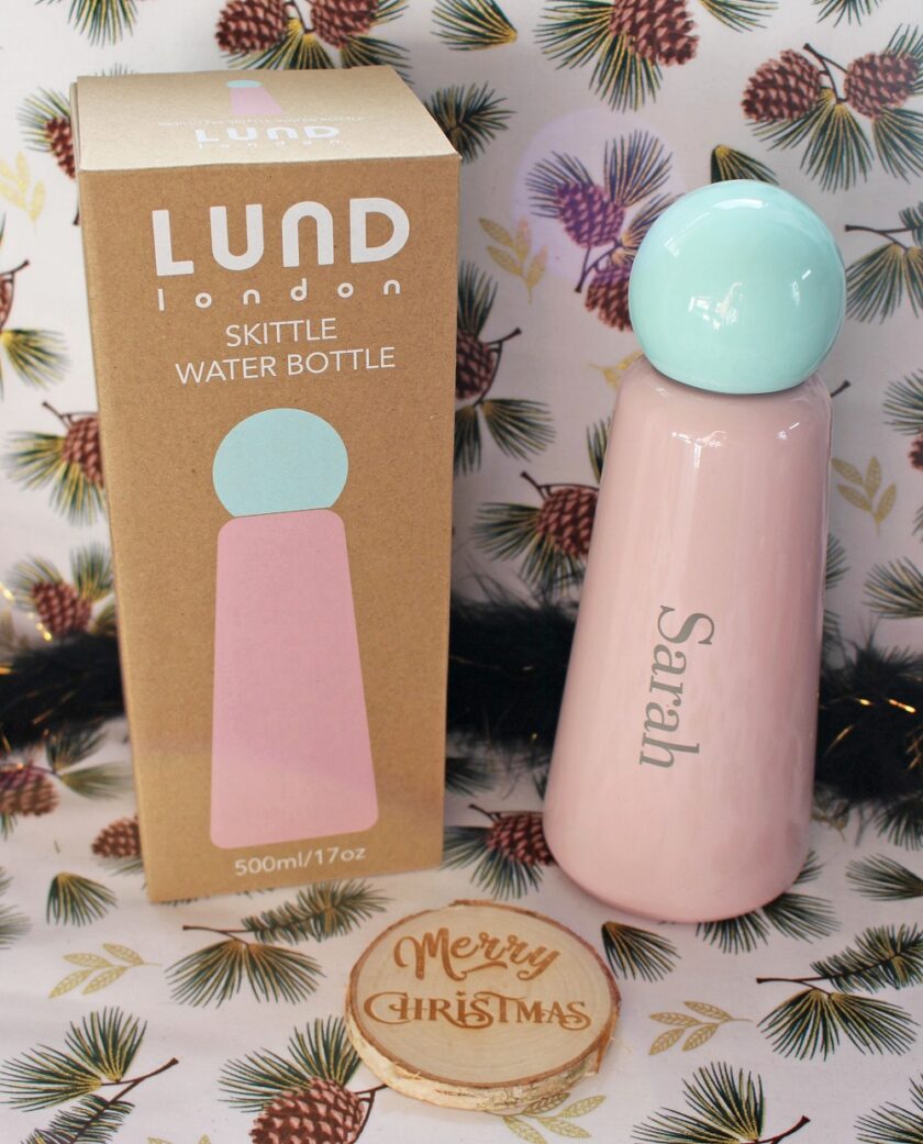 Engravers Guild Skittle Personalised Bottle – Pink & Mint
