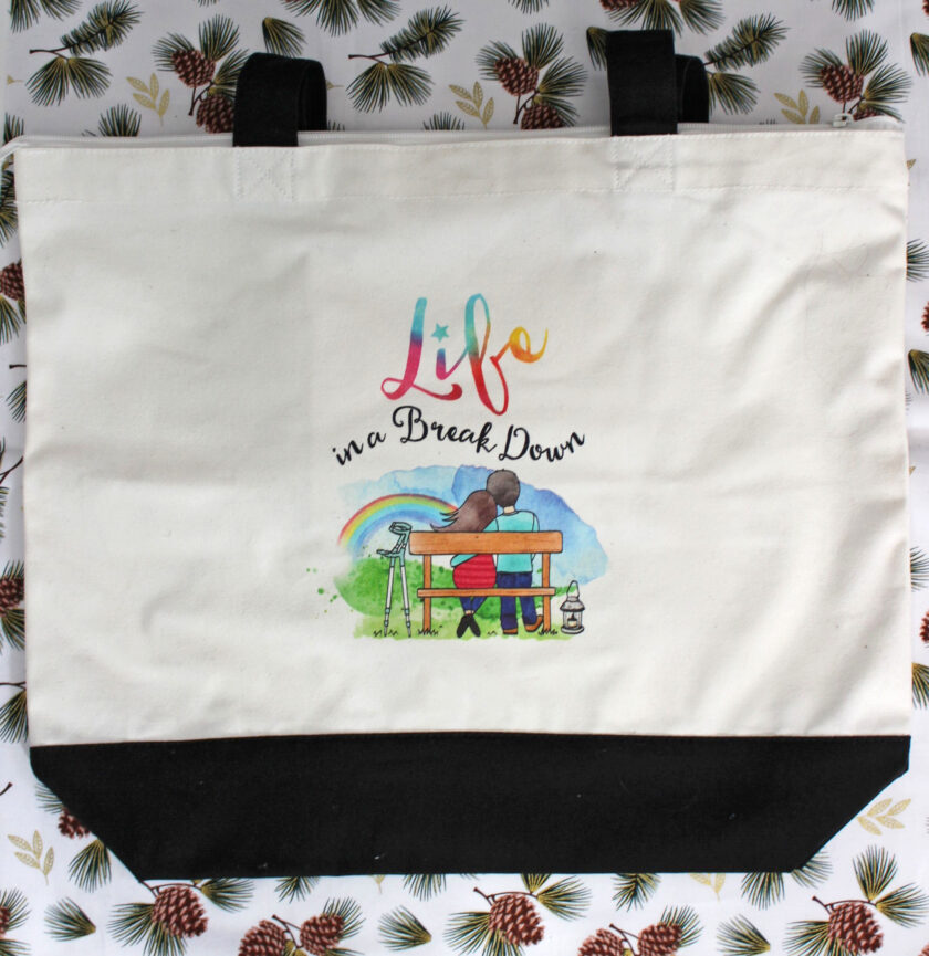 VistaPrint Large Zipped Cotton Tote Bag