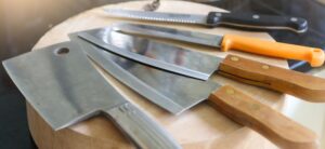 selection of kitchen knives