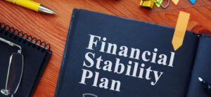 Financial Stability Plan FSP with charts and pen