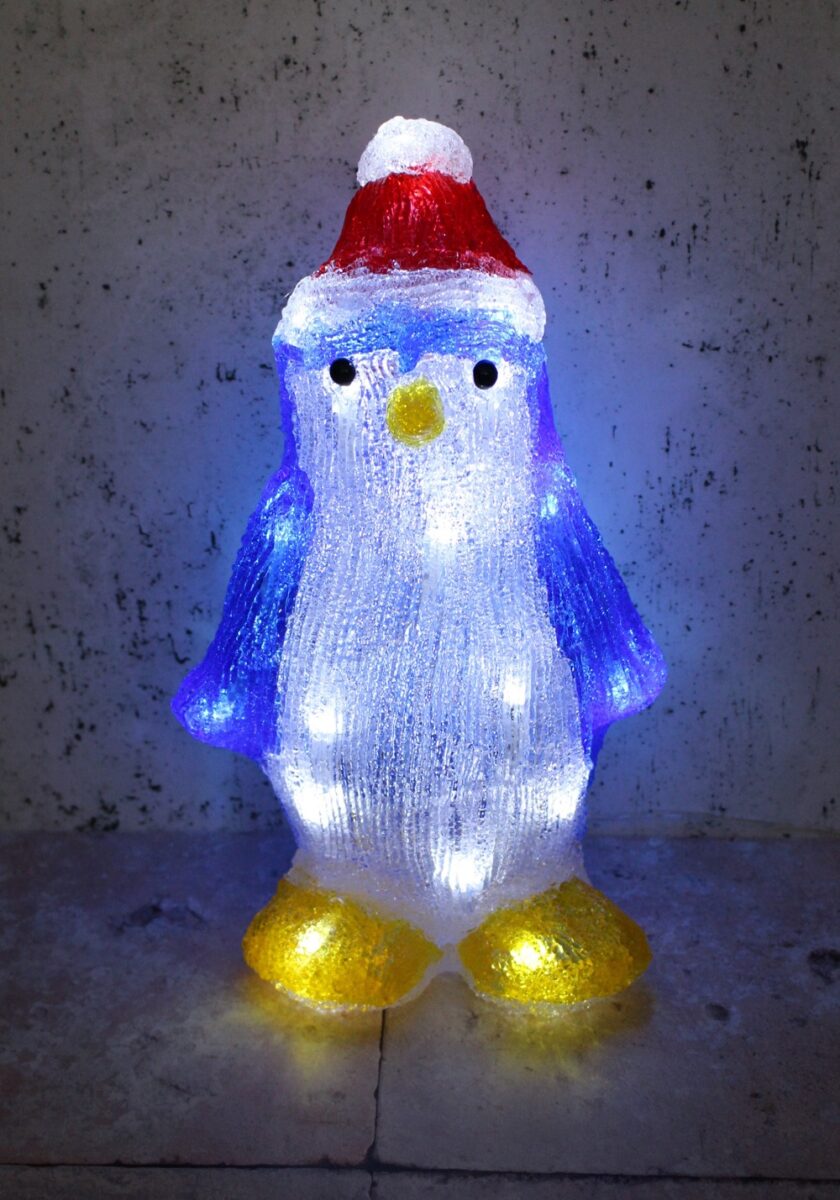 IndoorOutdoor Light Up Ornament Penguin Cotton Traders