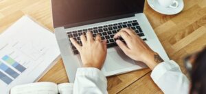 Person working on their laptop
