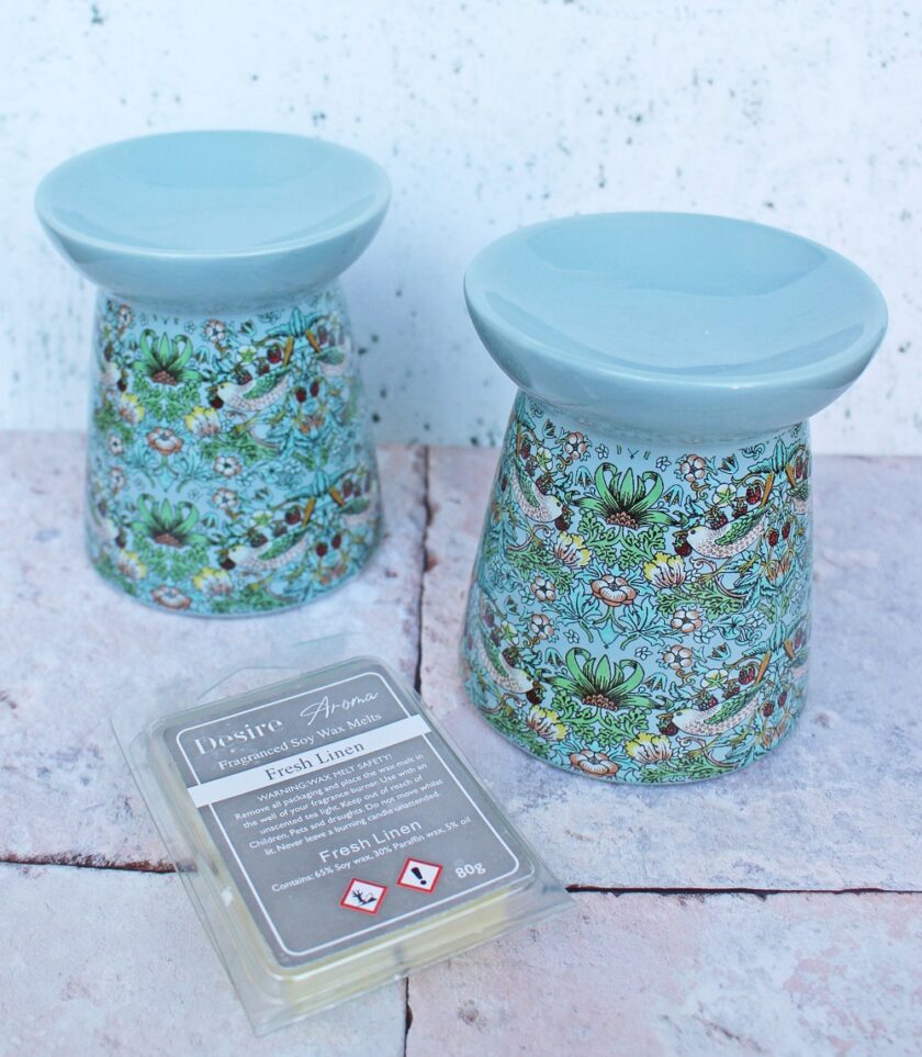 William Morris Strawberry Thief 2 Wax Burner With 6 Wax Melts
