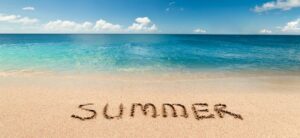 summer written in the sand