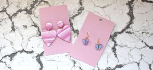 Butterfly Charm Earrings Purple From Glitters and Stickers